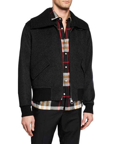 burberry men's croxton bomber jacket with detachable collar|Burberry Limited.